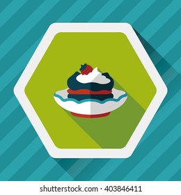 cake flat icon with long shadow,eps10