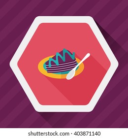 cake flat icon with long shadow,eps10