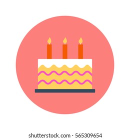 Cake Flat Icon Vector