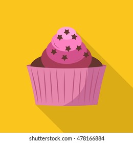 cake flat icon. You can be used cake icon for several purposes like: websites, UI, UX, print templates, promotional materials, info-graphics, web and mobile phone apps.