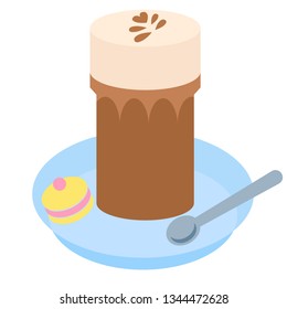 Cake flat illustration on white
