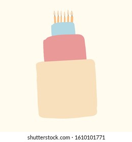 Cake flat illustration for your design