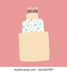 Cake flat illustration for your design
