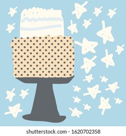 Cake flat illustration for your design