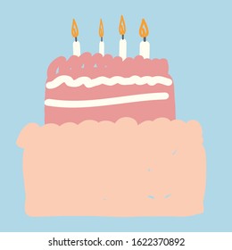 Cake flat illustration for your design