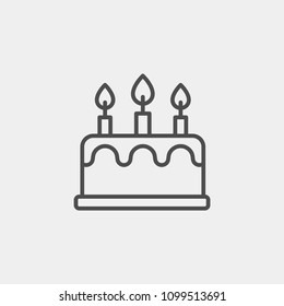 Cake flat vector icon