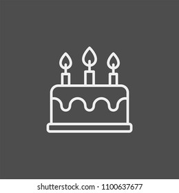 Cake flat vector icon