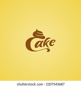 cake flat vector logo simple and elegant design 
