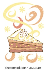 Cake with flower