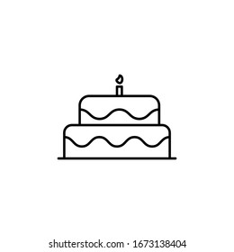 cake, food, birthday, anniversary vector illustration