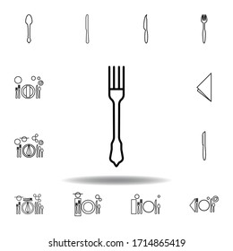 Cake fork icon. Set can be used for web, logo, mobile app, UI, UX on white background
