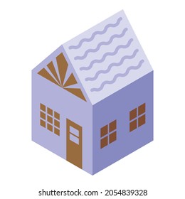 Cake gingerbread house icon. Isometric of Cake gingerbread house vector icon for web design isolated on white background