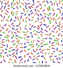 Cake Glaze Colorful Seamless Pattern. Vector Dotted Background. Donuts Sugar Decoration.