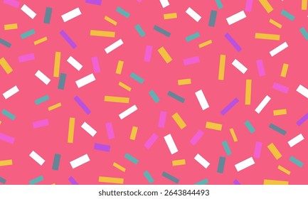 Cake Glaze Colorful Seamless Pattern. Donut Sugar background. sprinkle glaze on donut for packaging design, web, banner, etc.