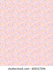 Cake Glaze Colorful Seamless Pattern. Vector Dotted Background. Donut Sugar Decoration.