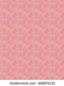 Cake Glaze Colorful Seamless Pattern. Vector Dotted Background. Donut Sugar Decoration.