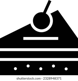 Cake Glyph Icon - Single Icon, Vector