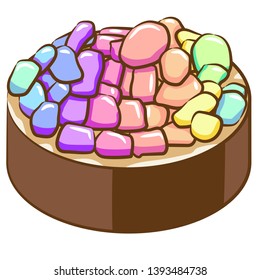 Cake graphic cartoon clipart design