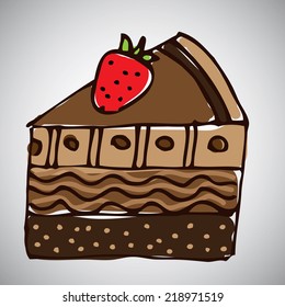 cake graphic design , vector illustration