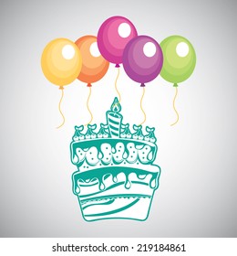 cake graphic design , vector illustration