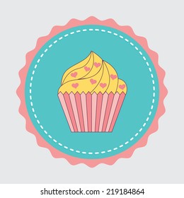 cake graphic design , vector illustration