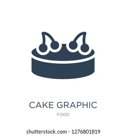 cake graphic icon vector on white background, cake graphic trendy filled icons from Food collection, cake graphic vector illustration