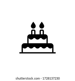 Cake graphic vector icon foodin black solid flat design icon isolated on white background