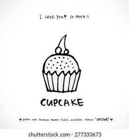cake / Hand drawn illustrations - vector