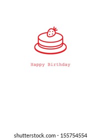 cake happy birthday card