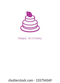 cake happy birthday card