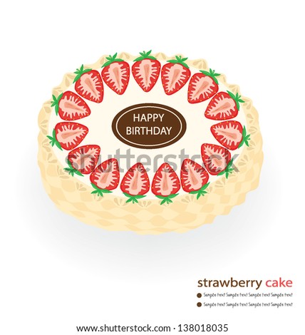 cake happy birthday vector illustration.