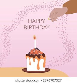 cake happy brithday baked dessert