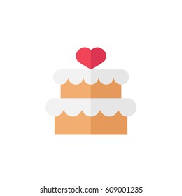 Cake with hearth icon