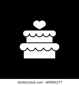 Cake with hearth icon