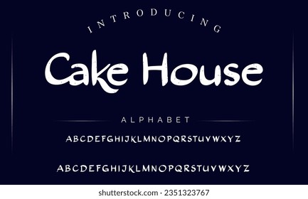 Cake House Handwritten Brush font for lettering quotes. Hand drawn brush style modern calligraphy.