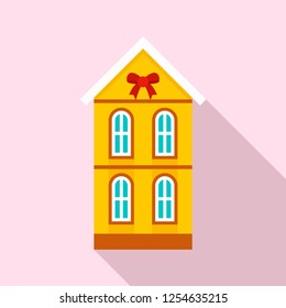 Cake house icon. Flat illustration of cake house vector icon for web design