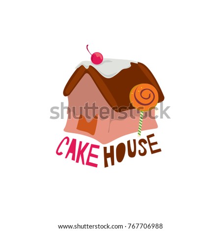 Cake House Logo Logo Cake Bakery Stock Vector Royalty Free