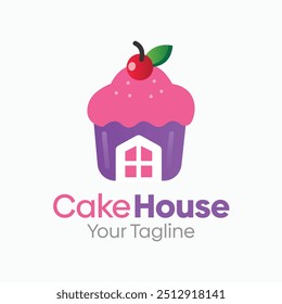 Cake House Logo Design Template. Good for Business, Agency, Community and Organization