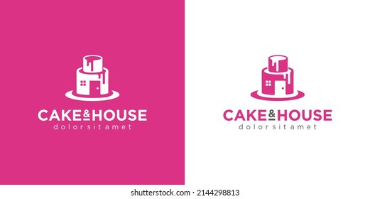 Cake house Logo Template stock vector Illustration of shop food . Cupcake sweet logo shop bakery vector