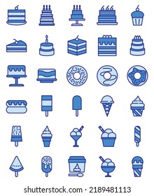 Cake and ice cream icon collection
