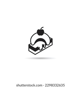 cake and ice cream icon vector illustration