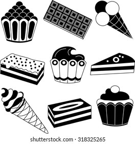 cake and ice cream sweets