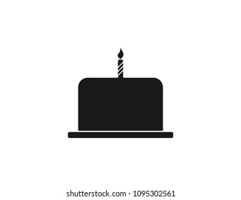 Cake icon, Birthday Cake vector web icon isolated on white background, EPS 10, top view
