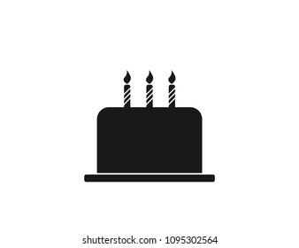 Cake icon, Birthday Cake vector web icon isolated on white background, EPS 10, top view
