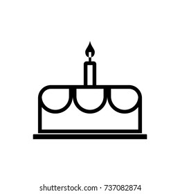 Cake icon , black sign design