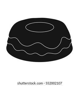 Cake icon in black style isolated on white background. Cakes symbol stock vector illustration.