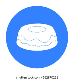 Cake icon in black style isolated on white background. Cakes symbol stock vector illustration.