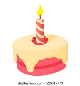 Cake icon. Cartoon illustration of cake vector icon for web