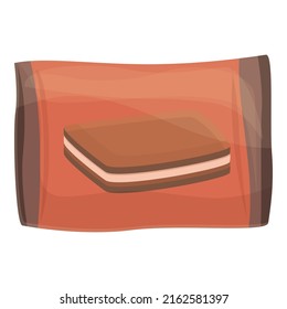 Cake icon cartoon vector. Bakery food. Chocolate pastry