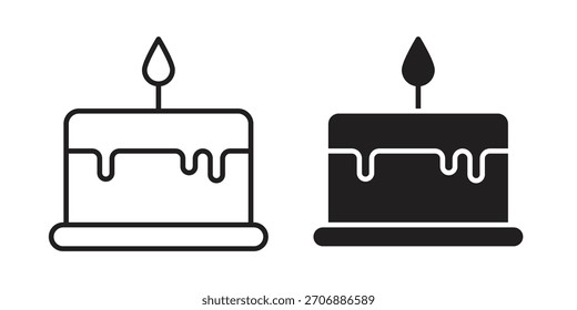 Icono de la torta colección. iconos simples modernos para el Web